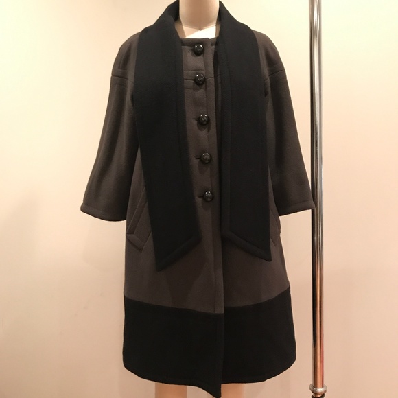 Marc Jacobs Olive Black Coat - Picture 5 of 8